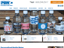 Tablet Screenshot of personalizedbottlewater.com